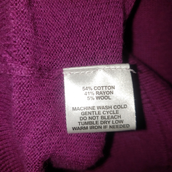 NWOT LOFT magenta purple wool blend sweater Womens Medium - Picture 6 of 6